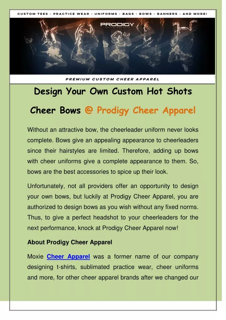 PPT Design Your Own Custom Hot Shots Cheer Bows Prodigy Cheer
