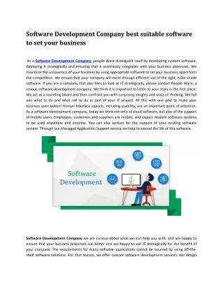 software development company best suitable