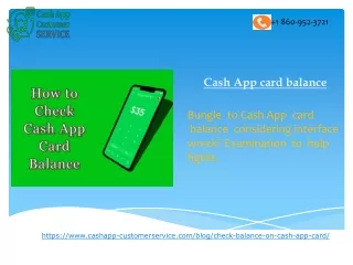Bungle to Cash App card balance considering interface wreck? contact us at  1 860 952 3721