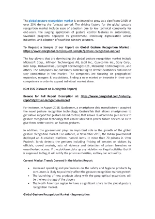 the global gesture recognition market