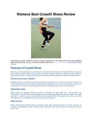 Womens Best Crossfit Shoes Review