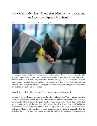 how can a merchant avoid any mistakes by becoming