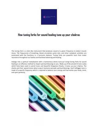 how tuning forks for sound healing tune up your