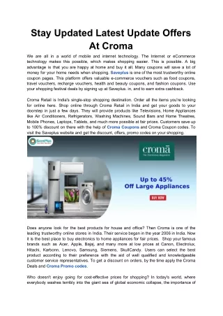 stay updated latest update offers at croma