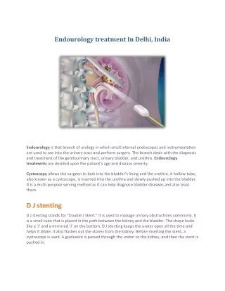 Endourology treatment In Delhi, India