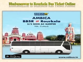 Bhubaneswar to Rourkela Bus Ticket Online