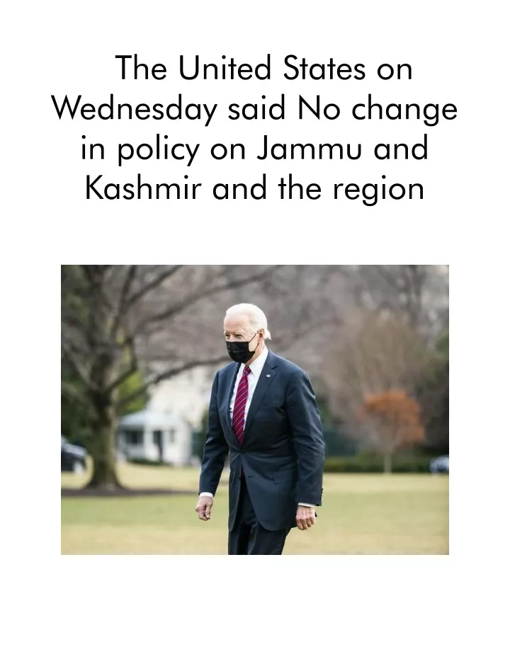 the united states on wednesday said no change