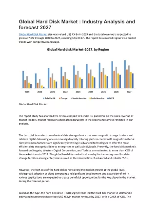 global hard disk market industry analysis