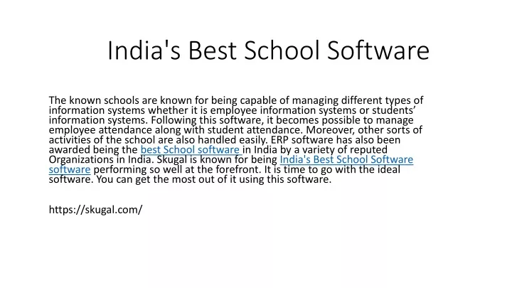 india s best school software