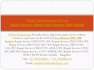 tiedot technologies pvt ltd repair service center cisco router 1900 series