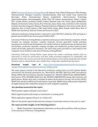 global laboratory proficiency testing market