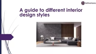 A guide to different interior design styles