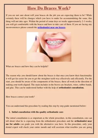 how do braces work