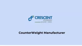 counterweight manufacturer