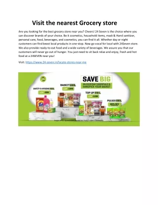 visit the nearest grocery store