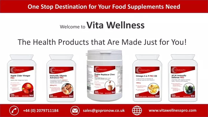 one stop destination for your food supplements