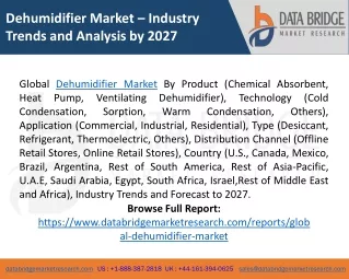 dehumidifier market industry trends and analysis