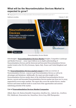 what will be the neurostimulation devices market
