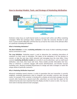 how to develop models tools and strategy