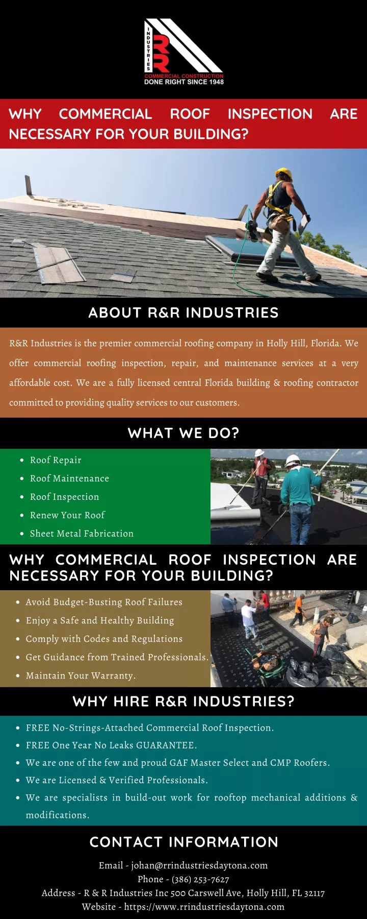 why commercial roof inspection are necessary
