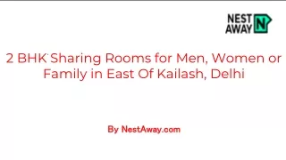 2 BHK Sharing Rooms for Men, Women or Family at ₹4750 in East Of Kailash, Delhi