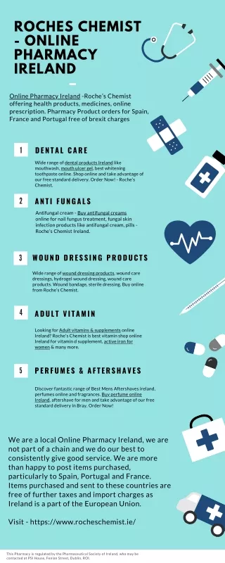 Online Pharmacy Ireland - Roches Chemist