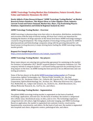 adme toxicology testing market size estimation