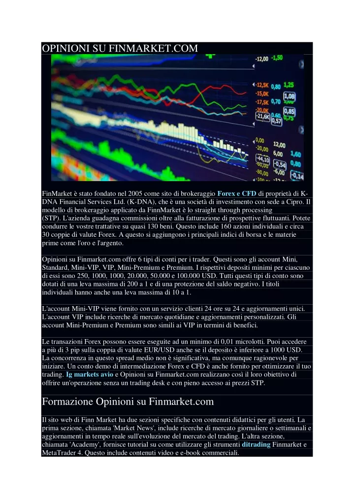 opinioni su finmarket com