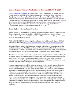 cancer registry software market size to represent