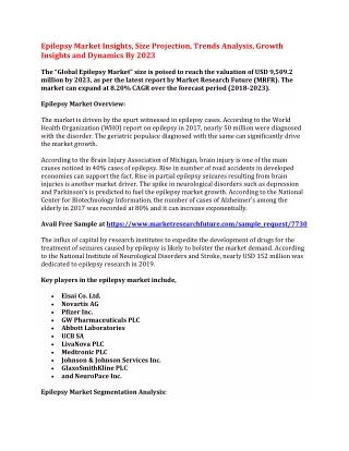 epilepsy market insights size projection trends