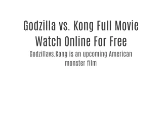 Godzilla vs. Kong Full Movie Watch Online For Free HD