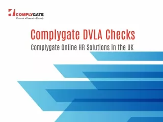 HR Software - Complygate DVLA Checks | Complygate Online HR Solutions in the UK