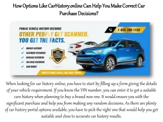 how options like how options like carhistory