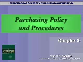 Chapter 3 Purchasing Policy and Procedures