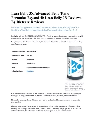 lean belly 3x advanced belly tonic formula beyond