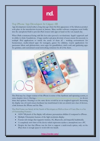 top iphone app developers in calgary