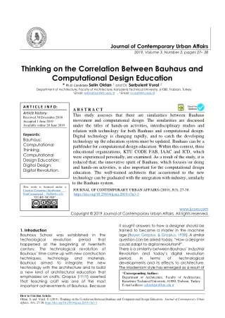 journal of contemporary urban affairs