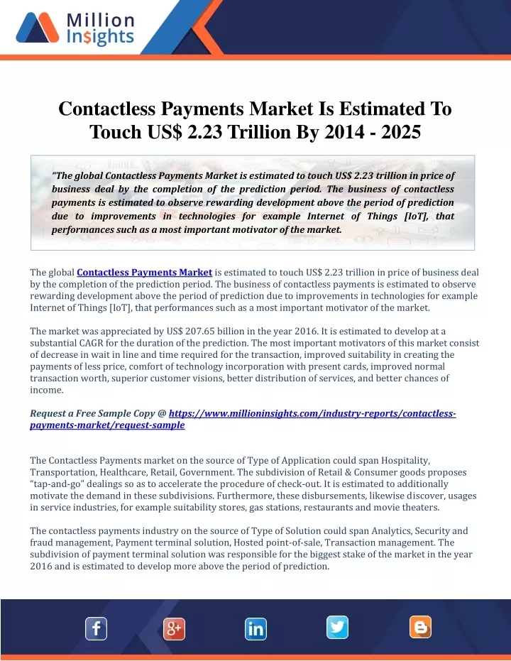 contactless payments market is estimated to touch