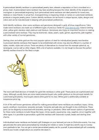 a personalised identify necklace