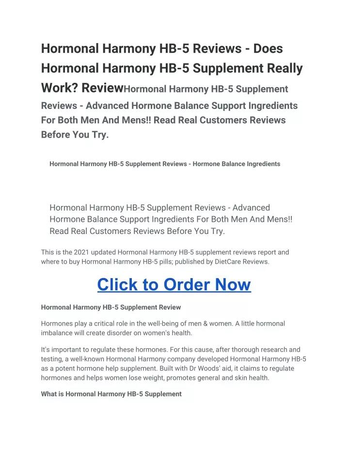 hormonal harmony hb 5 reviews does hormonal