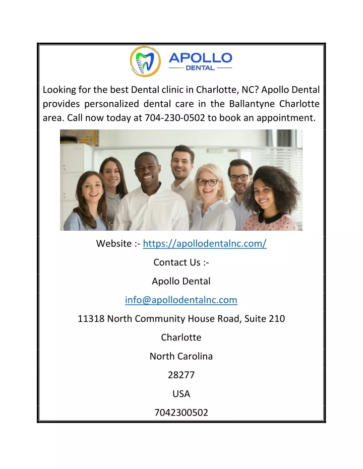 looking for the best dental clinic in charlotte