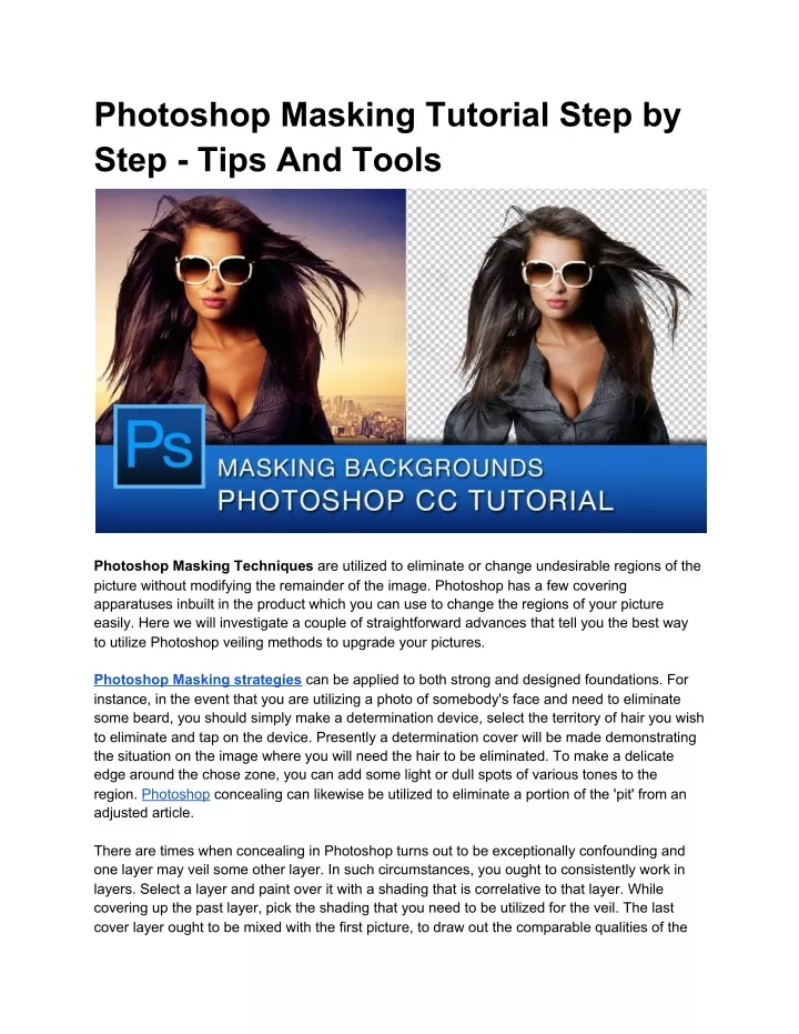 photoshop masking tutorial step by step tips