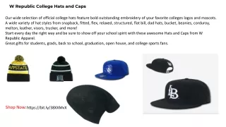 W Republic College Hats and Caps | Campus Wardrobe