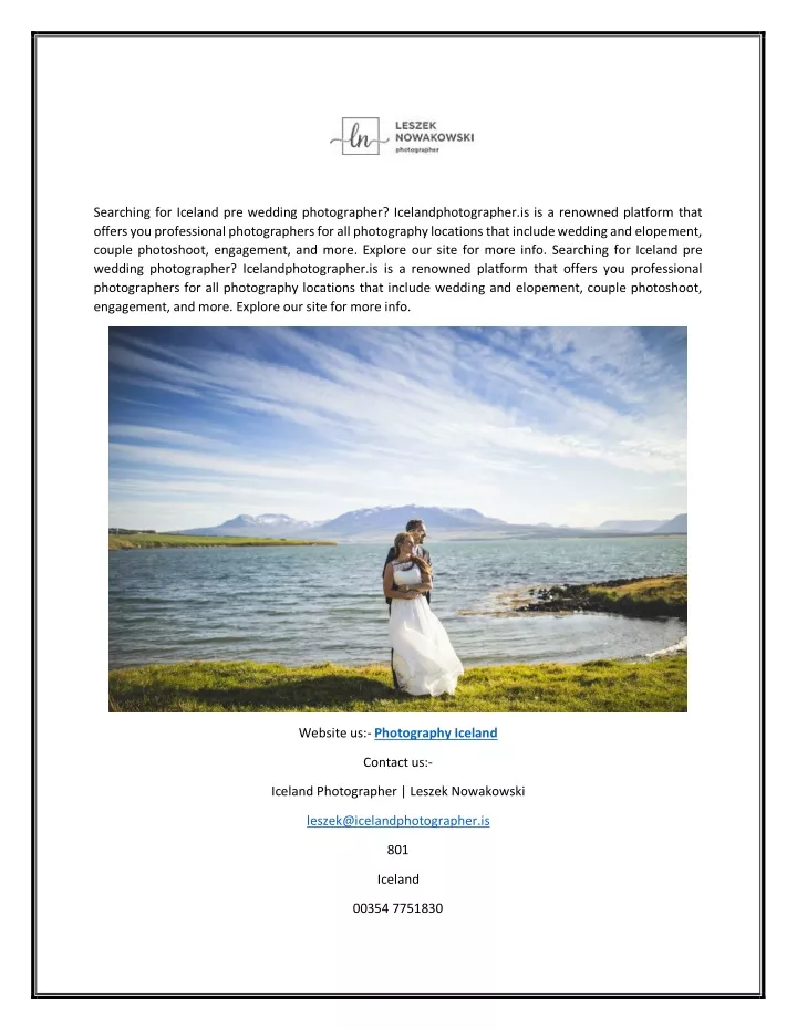 searching for iceland pre wedding photographer