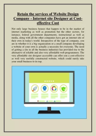 retain the services of website design company