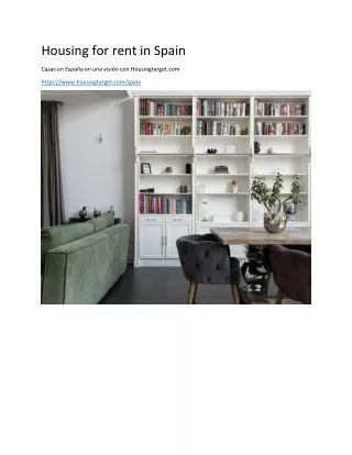 housing for rent in spain