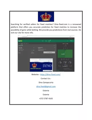 searching for verified sellers for fixed matches