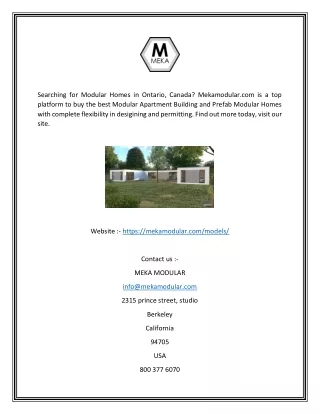 searching for modular homes in ontario canada