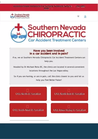 Whiplash Chiropractor in Las Vegas