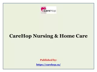 CareHop Nursing & Home Care